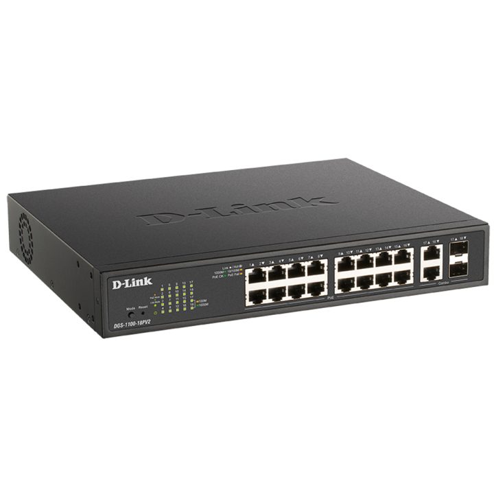 D-Link DGS-1100-18PV2 Managed L2 Gigabit Ethernet (10/100/1000) Power…