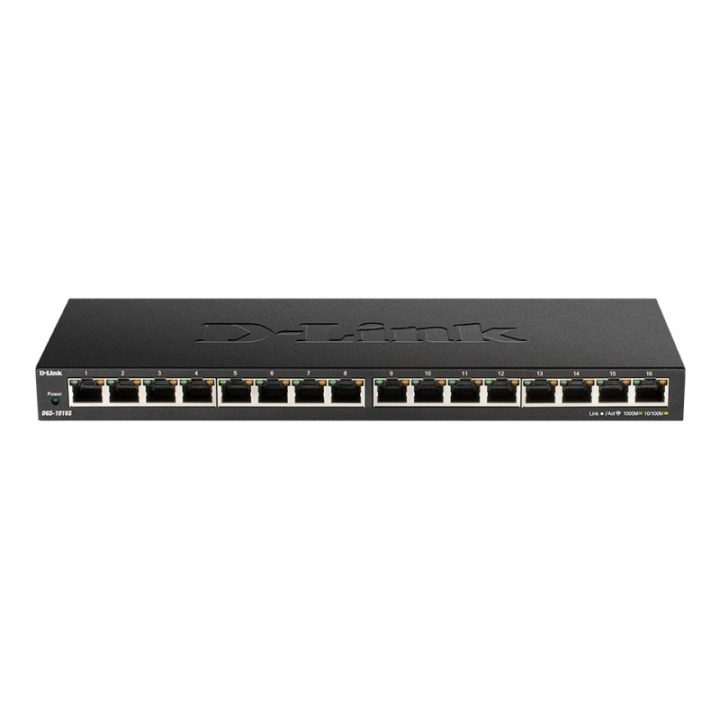 D-Link DGS-1016S No administrado Gigabit Ethernet (10/100/1000) Negro