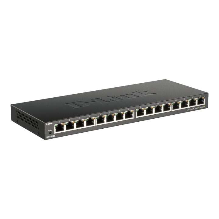 D-Link DGS-1016S Não Gerido Gigabit Ethernet (10/100/1000) Preto