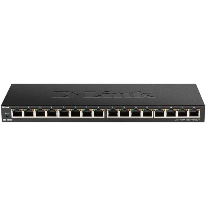 D-Link DGS-1016S Não Gerido Gigabit Ethernet (10/100/1000) Preto