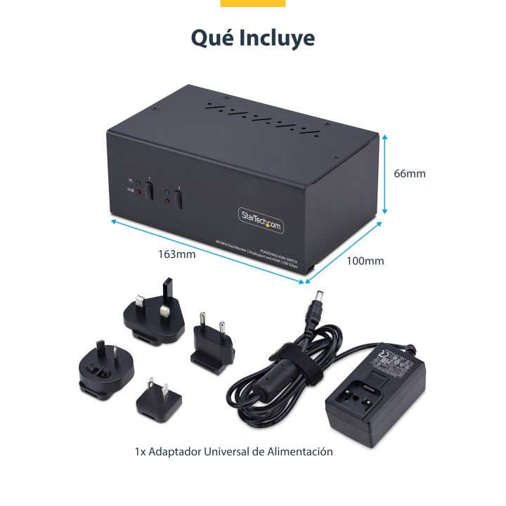 StarTech.com Switch KVM de 2 Portas DisplayPort HDMI - Comutador KVM…