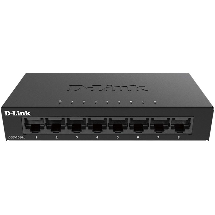 D-Link DGS-108GL Unmanaged Gigabit Ethernet (10/100/1000) Black