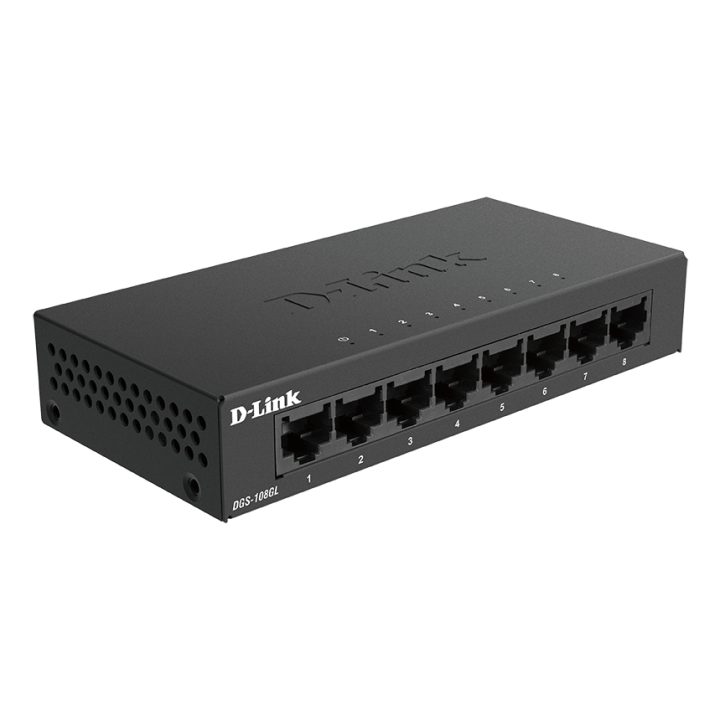 D-Link DGS-108GL Não gerido Gigabit Ethernet (10/100/1000) Preto