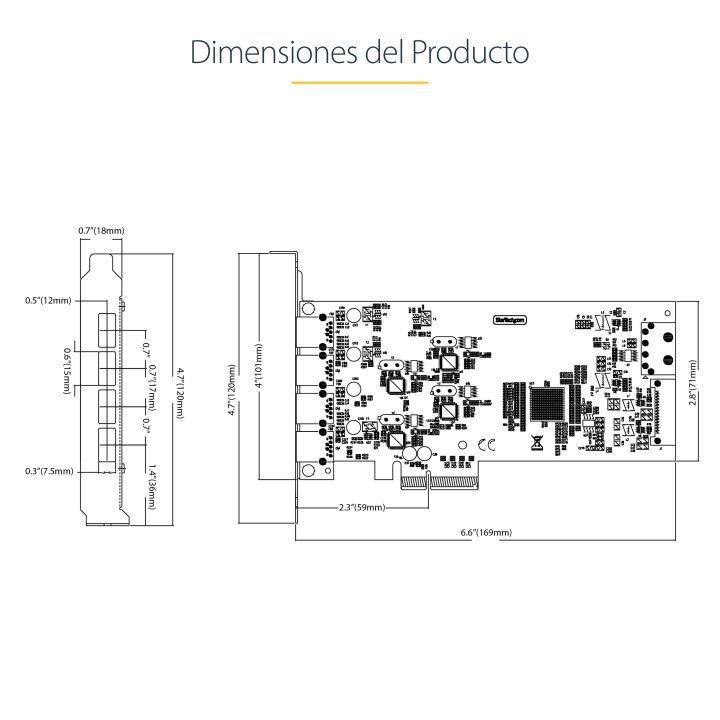 StarTech.com Tarjeta PCI Express de 4 Puertos USB-A - Tarjeta PCIe…