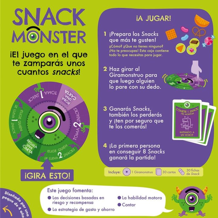 Asmodee Jogo de tabuleiro Snack Monster (EKISNMO01ES)