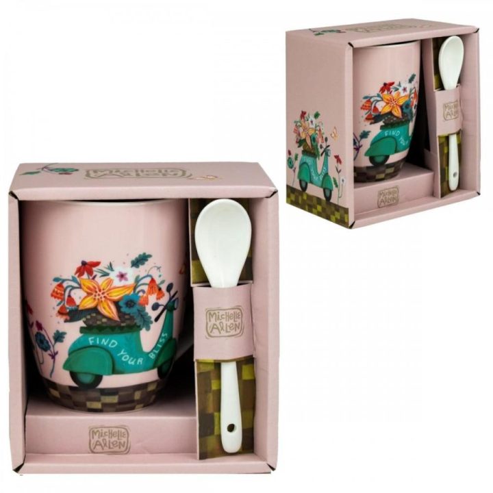 Enesco Ceramic Mug with Spoon (D271)
