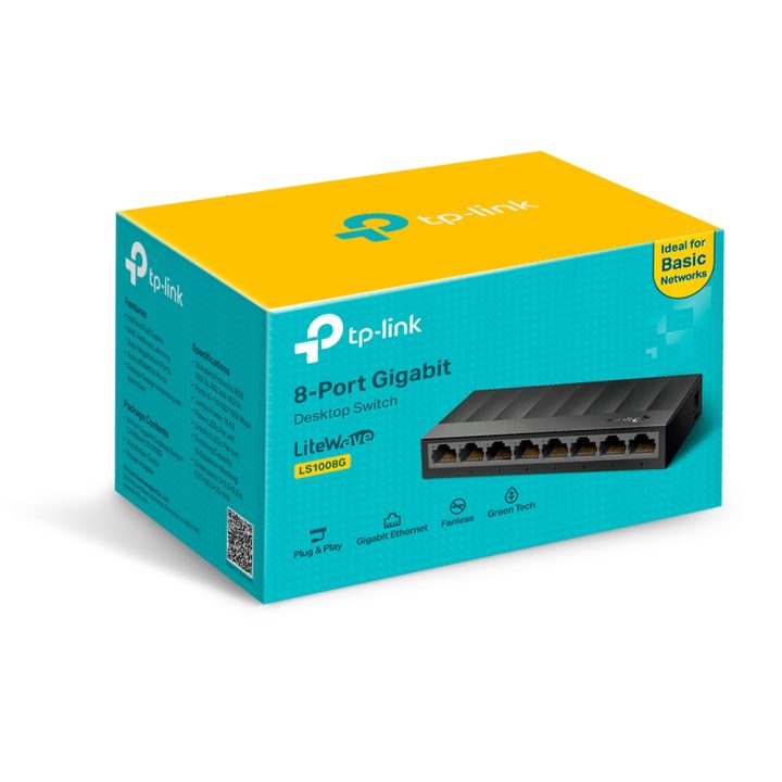 TP-Link LS1008G Unmanaged Gigabit Ethernet (10/100/1000) Switch Black