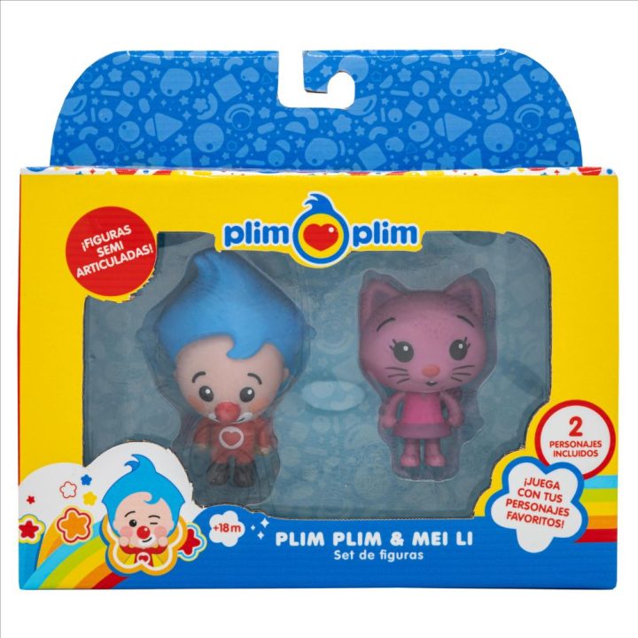 Bandai vermelho Pack de 2 figuras Plim Plim & Mei Li (PL85040-2)