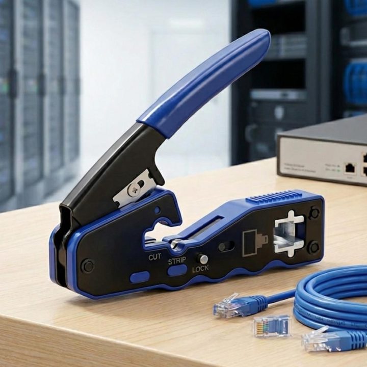 Crimpadora Phasak RJ45 fastcrimp profesional con pelacables td 020