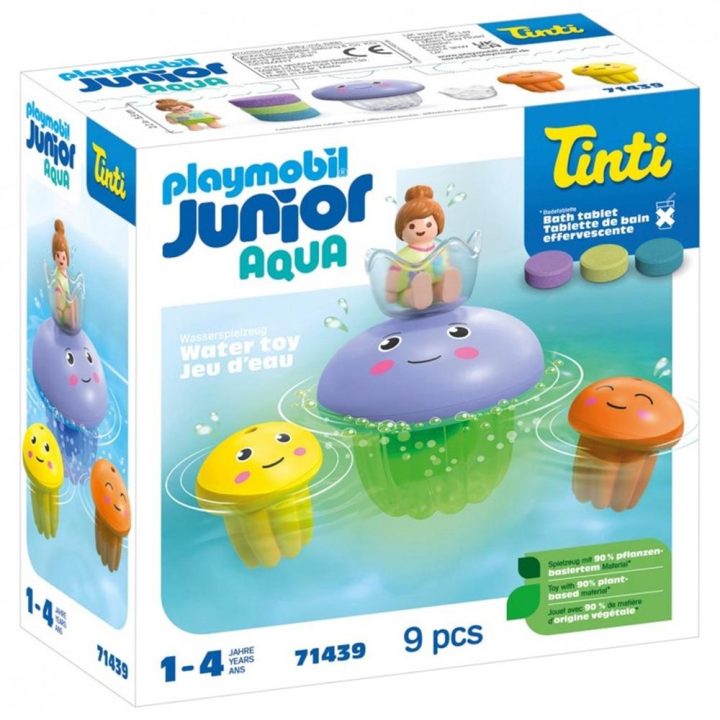 Playmobil junior tinti: familia de medusas de colores (71439)