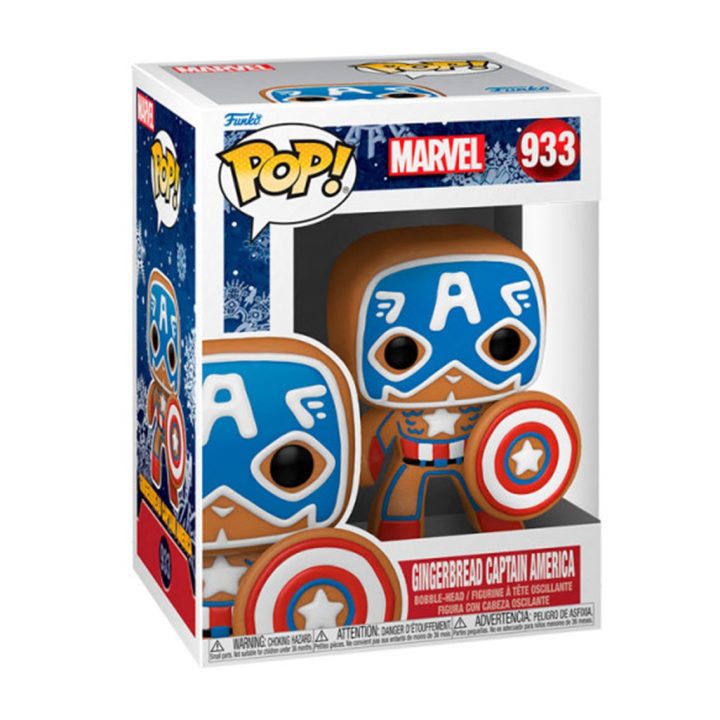 Funko Pop! Marvel – Natal Biscoito de Gengibre Capitão América