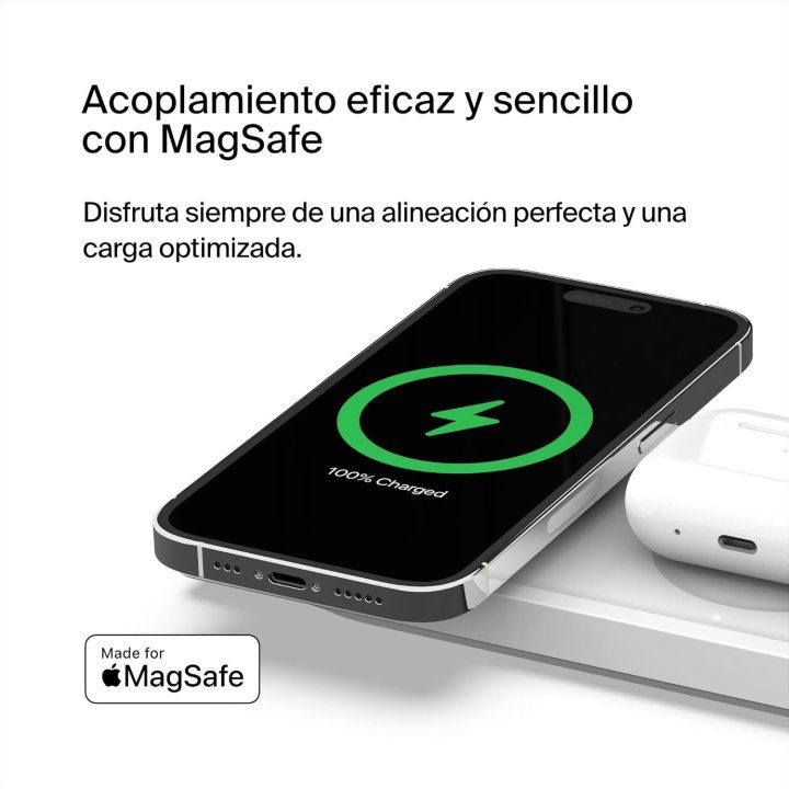 Belkin WIZ016VFWH MagSafe 3-in-1 Wireless Charging Stand for Apple…