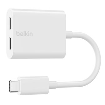 Belkin Adaptador de carga/auriculares USB-C a USB-C - USB-C macho a…