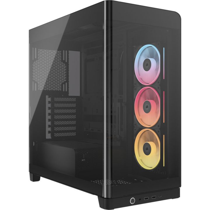 Gabinete de PC gaming Corsair 3200D rs ARGB ATX vidro temperado smoke…