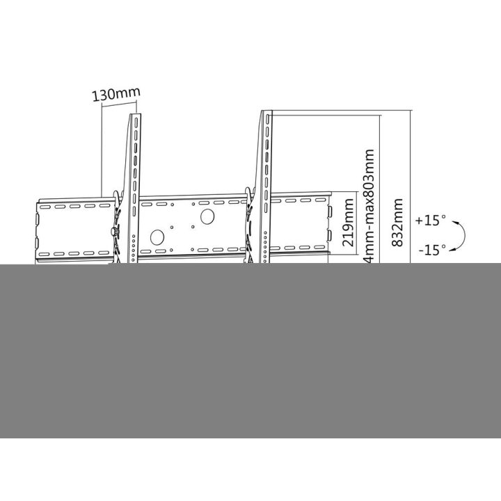 Equip 650322 Suporte de parede para TV curva inclinável de 60"-100"