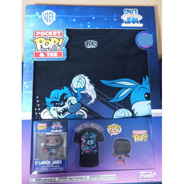 Pop & tee space jam looney tunes lebron james Funko + t-shirt size L