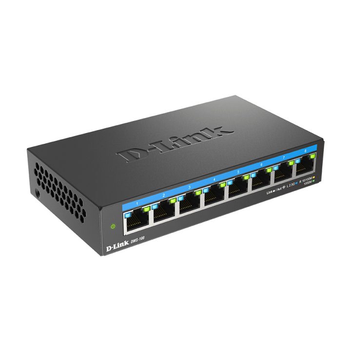 D-Link DMS-108 Não Gerido L2 2.5G Ethernet (100/1000/2500) Preto