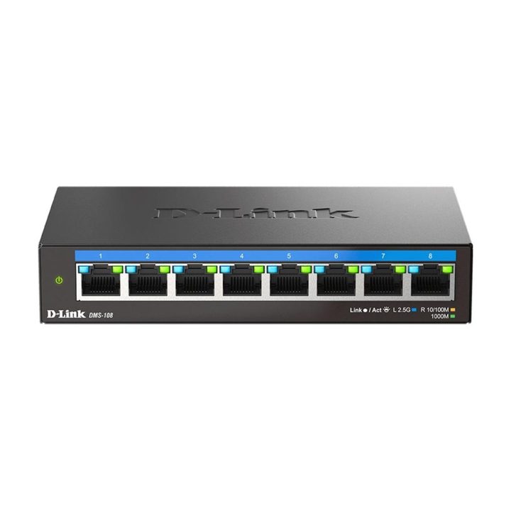 D-Link DMS-108 Não Gerido L2 2.5G Ethernet (100/1000/2500) Preto