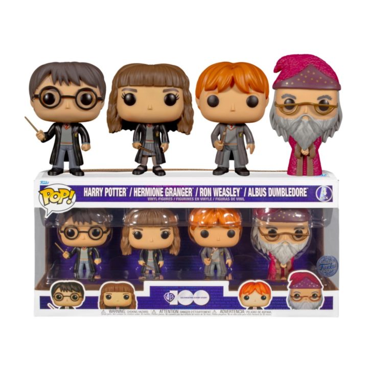 Funko Pop Harry Potter 4-figure pack Harry Hermione Dumbledore Ron…