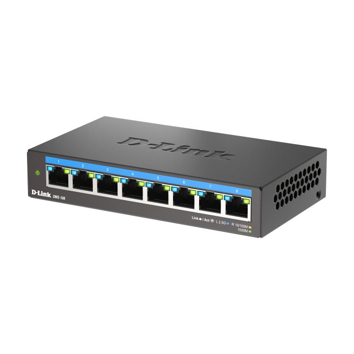 D-Link DMS-108 Não Gerido L2 2.5G Ethernet (100/1000/2500) Preto
