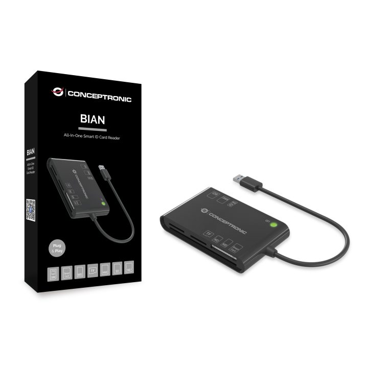 Conceptronic BIAN01B Smart Card Reader Indoor USB 3.2 Gen 1 (3.1 Gen…