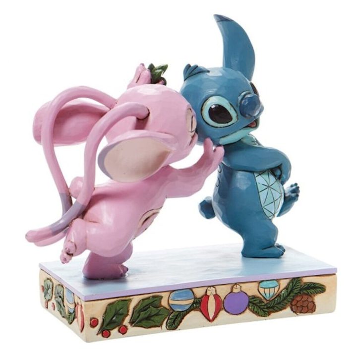 Figura Enesco Disney lilo & stitch stitch y angel con muérdago…