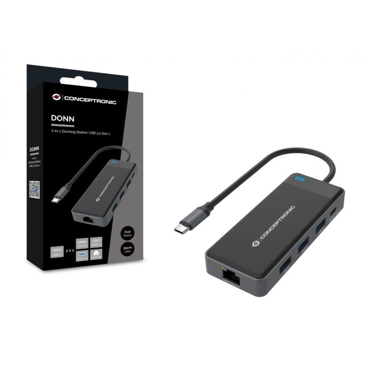 Conceptronic DONN14G base para portátil e replicador de portas Com…