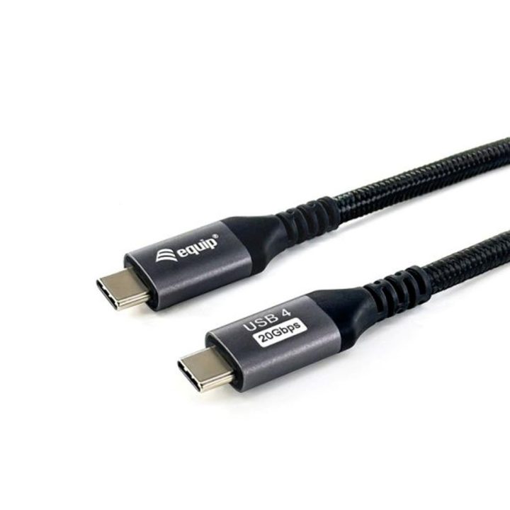 Equip 128381 USB 4 Gen 3 C to C Cable, M/M, 1.2m, PD3.1 240W…