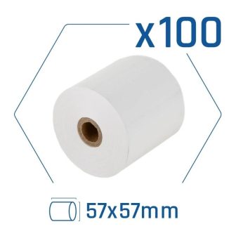 iggual Pack 100 rollos papel térmico sin BPA 57X57mm