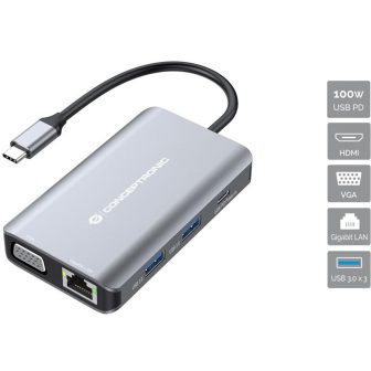 Conceptronic DONN21G base para portátil e replicador de portas Com…