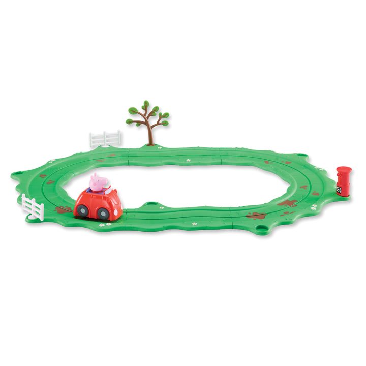 Bandai vermelho Peppa Pig circuito carrinho vermelho (COP8343)