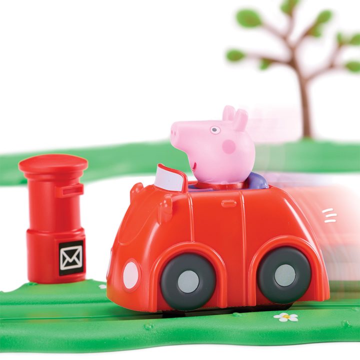 Bandai rojo Peppa pig circuito cochecito rojo (COP8343)