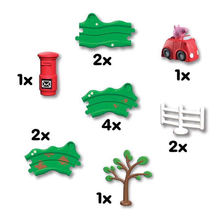 Bandai rojo Peppa pig circuito cochecito rojo (COP8343)