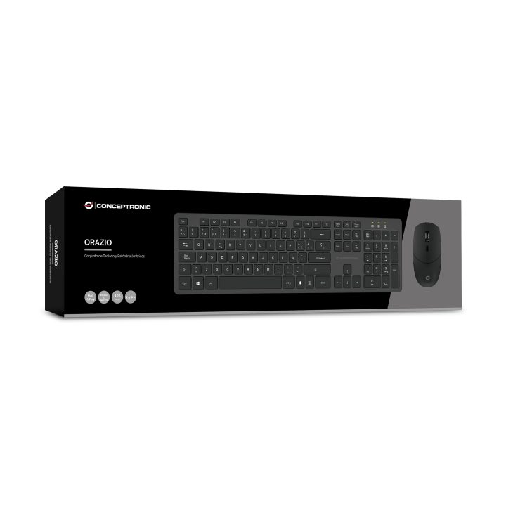 Conceptronic ORAZIO01ES Keyboard Mouse Included Office RF Wireless…