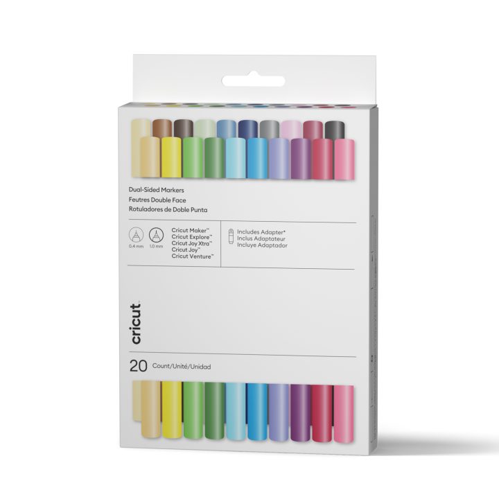 Cricut Dual Tip Pens, Ultimate Set (20 pcs.) + Adapter (2012390)