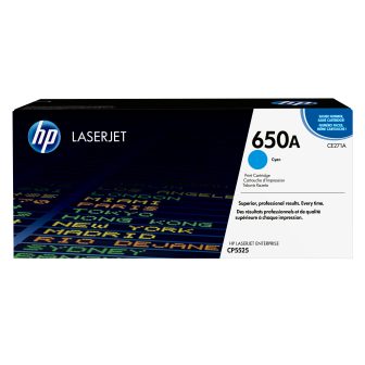 HP Original LaserJet 650A Cyan Toner Cartridge