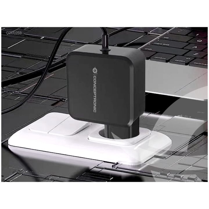 Conceptronic OZUL05BE Universal Mobile Device Charger Black AC Indoor