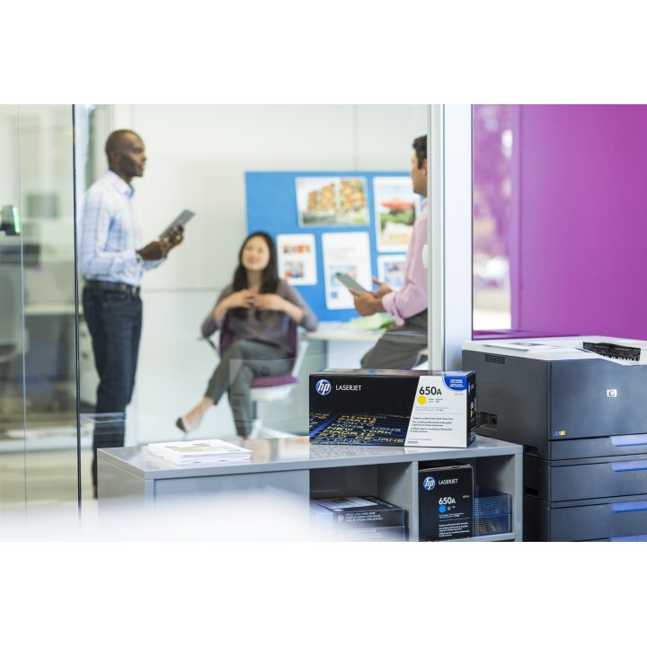 HP Cartucho de tóner original LaserJet 650A cian