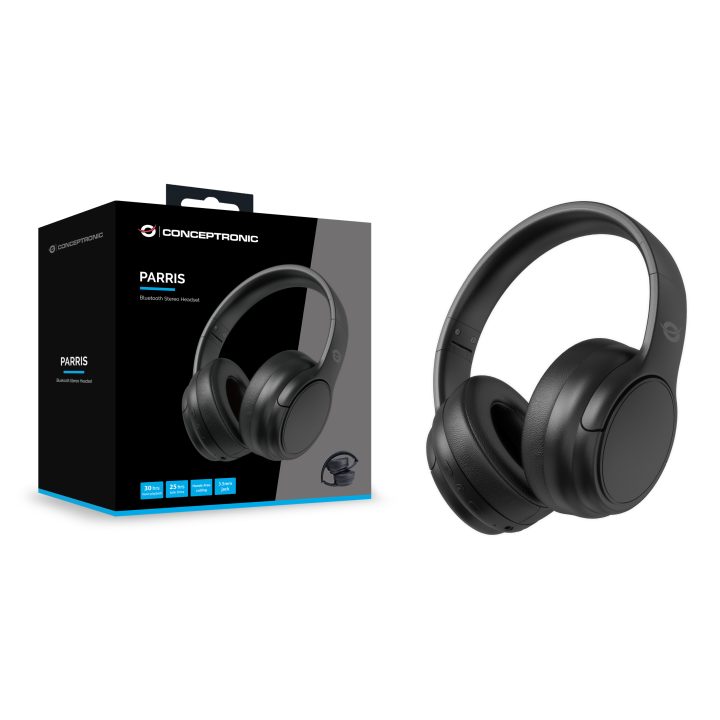 Conceptronic PARRIS03B Headphones Wireless and Wired Over-Ear Headset…