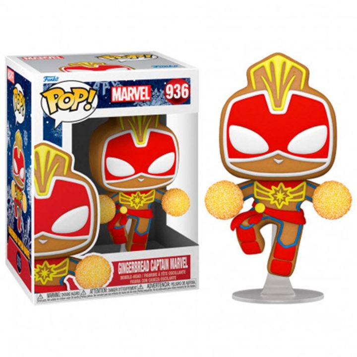 Funko Pop! Marvel – Navidad Galleta Jengibre Capitana Marvel