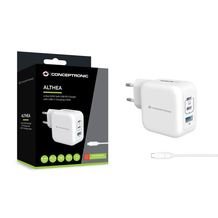 Conceptronic ALTHEA17W cargador de dispositivo móvil Universal Blanco…