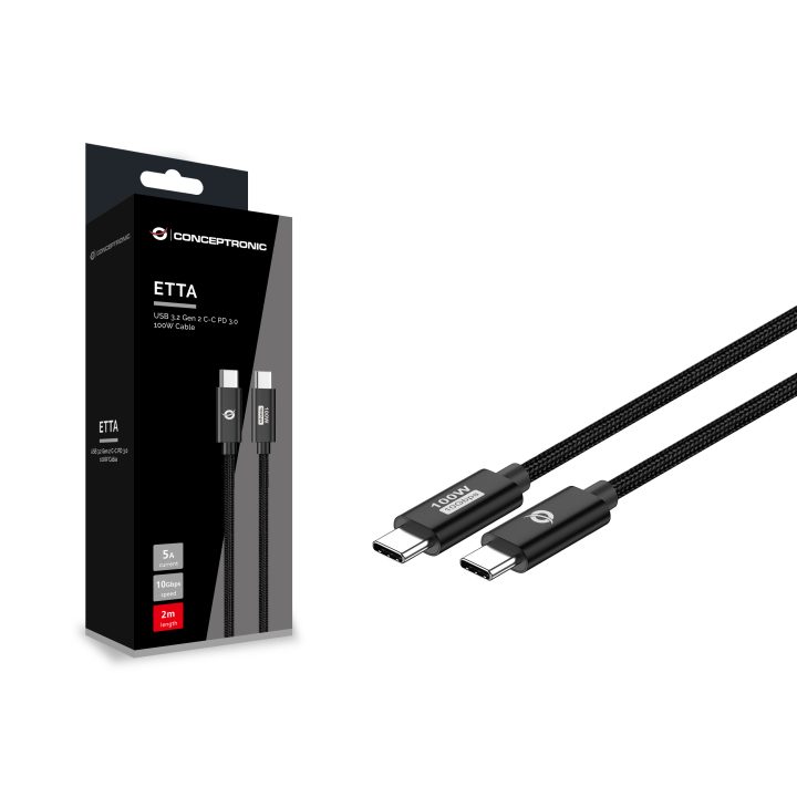 Conceptronic ETTA02B20 cabo USB USB 3.2 Gen 2 (3.1 Gen 2) 2 m USB C…