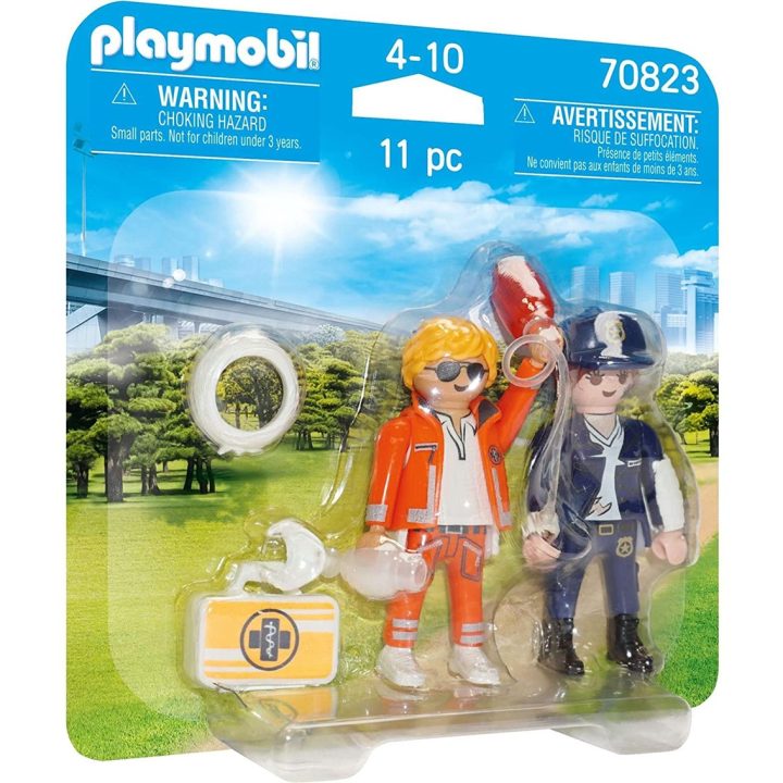 Playmobil duo pack médico e polícia (70823)