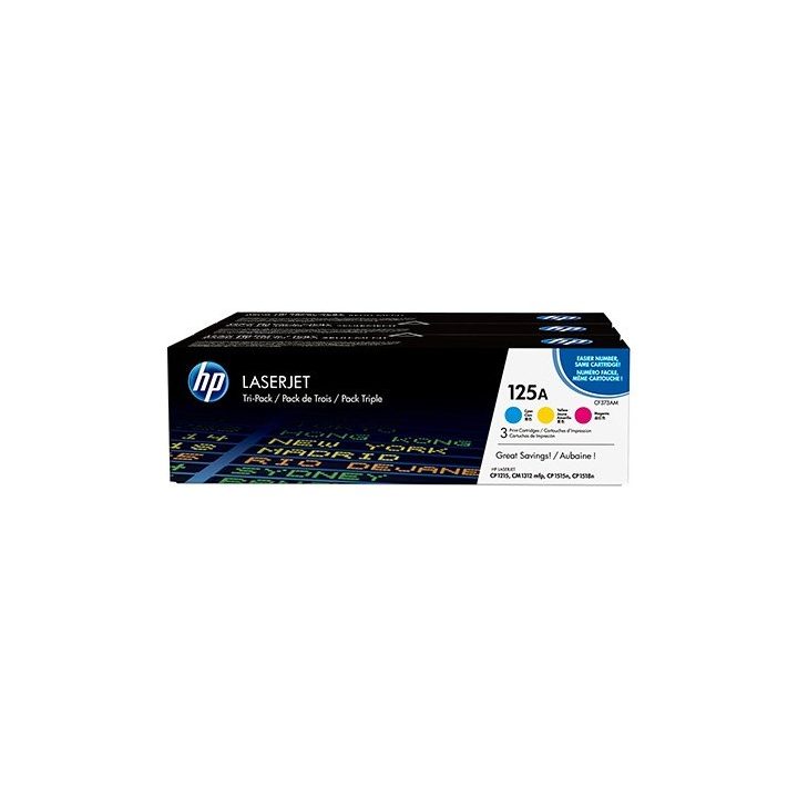 HP Pack de ahorro de 3 cartuchos de tóner original LaserJet 125A…