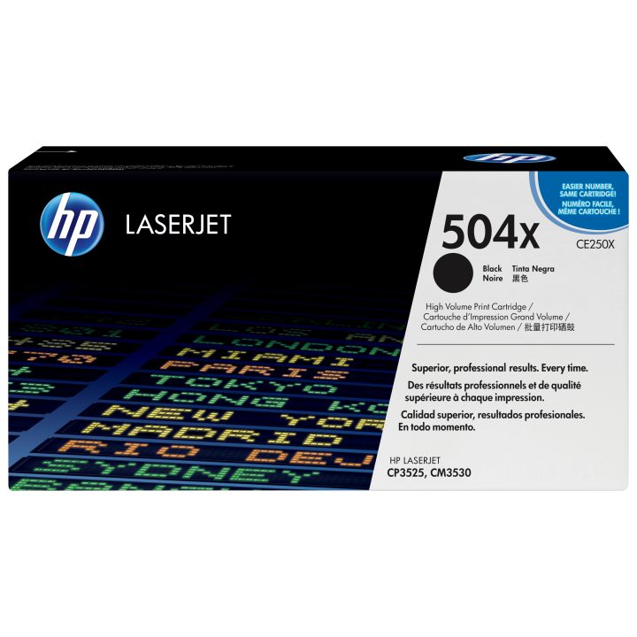 HP Cartucho de toner original LaserJet 504X de alta capacidade preto