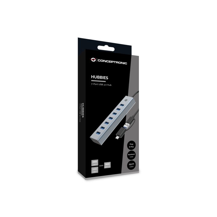 Conceptronic HUBBIES21G hub de interface USB 3.2 Gen 1 (3.1 Gen 1)…