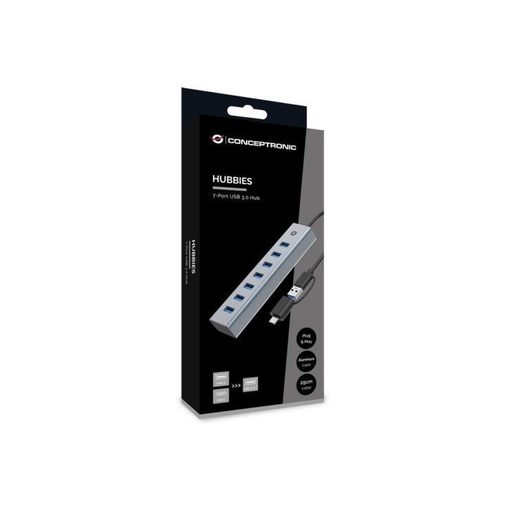 Conceptronic HUBBIES21G hub de interface USB 3.2 Gen 1 (3.1 Gen 1)…
