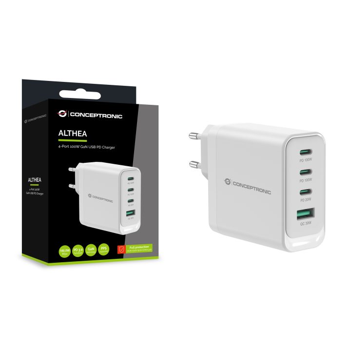 Conceptronic ALTHEA22W100 Universal Mobile Device Charger White AC…