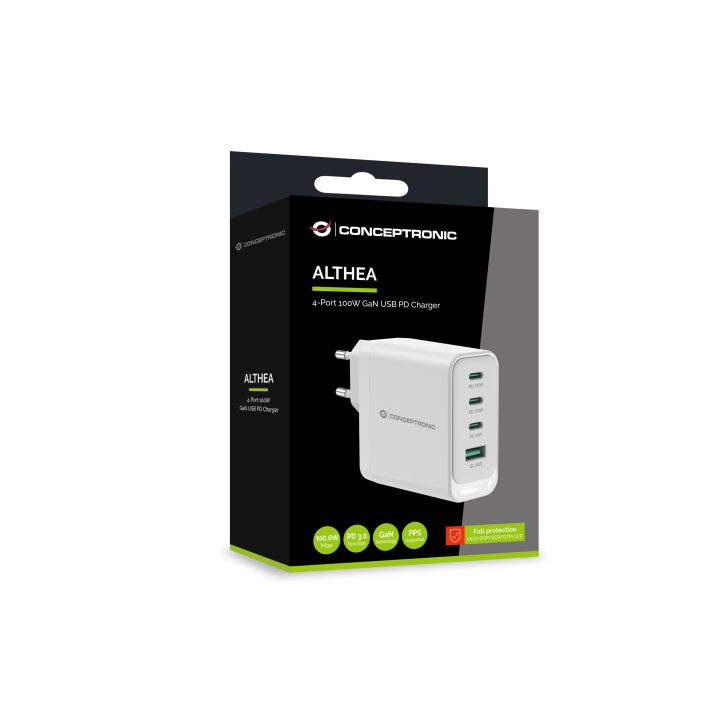 Conceptronic ALTHEA22W100 Universal Mobile Device Charger White AC…