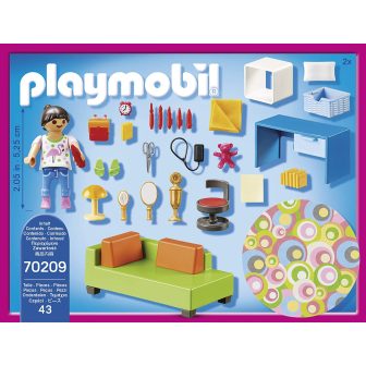 Playmobil casa de bonecas quarto de adolescente (70209)
